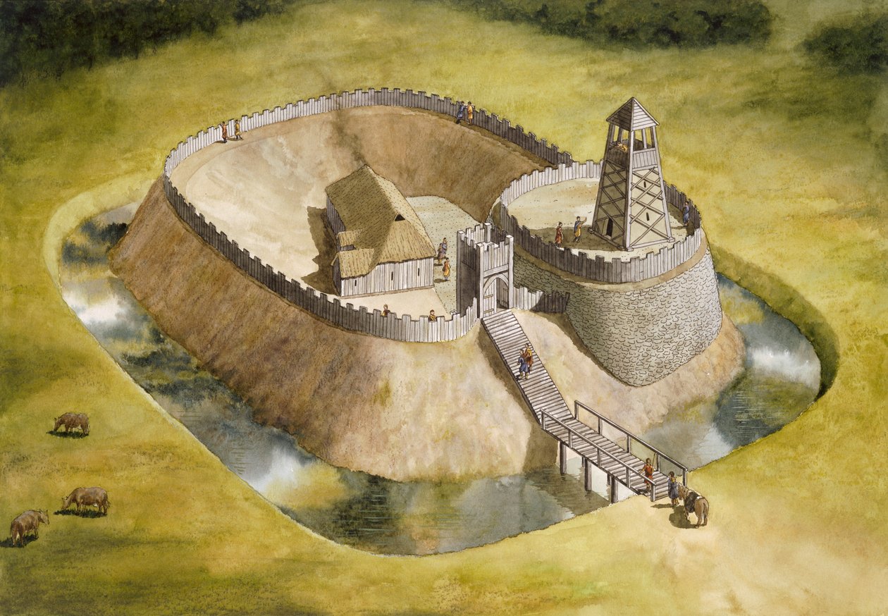 Castelo de Helmsley, North Yorkshire, século XII c1990-c2010 de Simon Hayfield