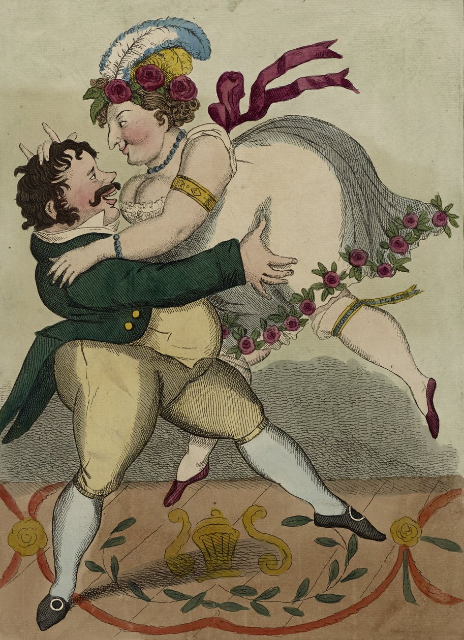 A Nova Valsa Alemã, c.1818 (gravura à mão) de Simon Hehl