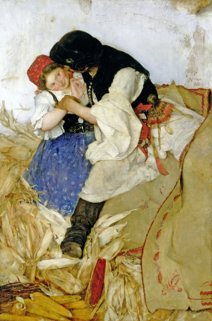 Trituração de Milho, 1885 de Simon Hollosy