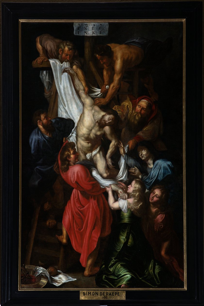Igreja Paroquial (Igreja Paroquial de São Pedro). quadro. Descida da Cruz. Simon DePaepe (?). de Simon II de Pape