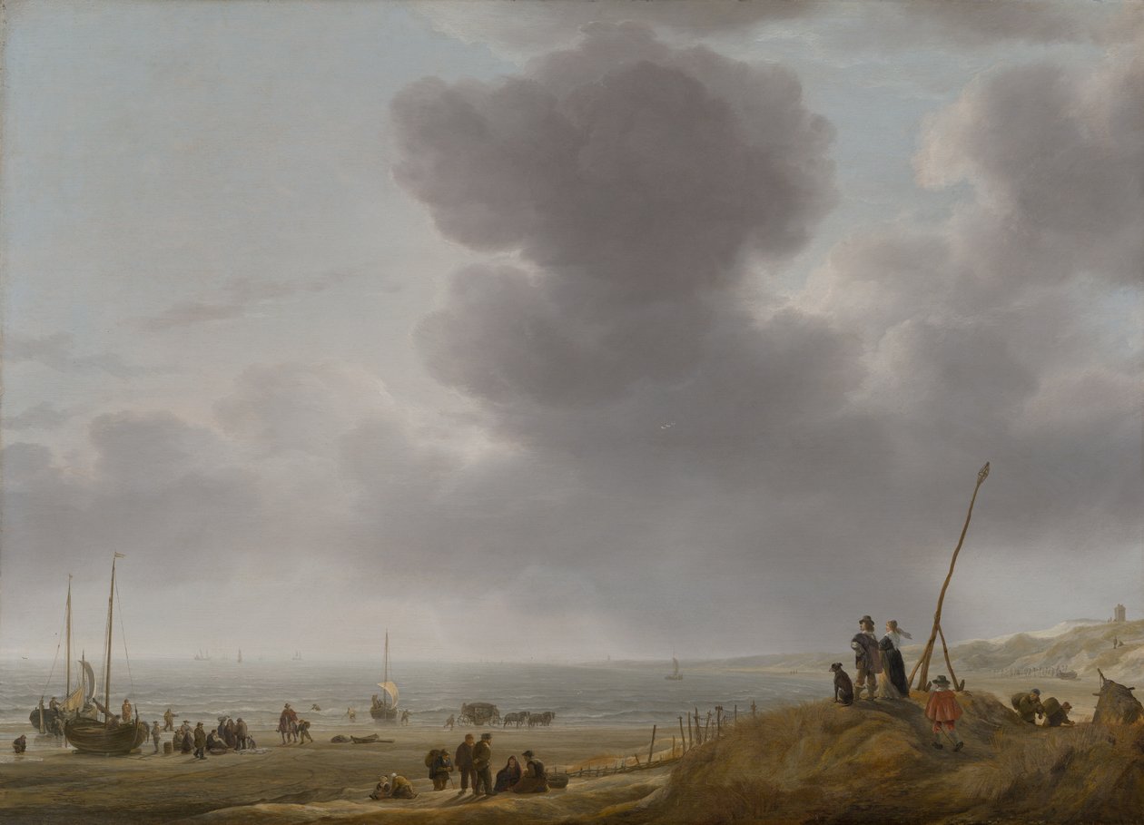 Vista para a praia, 1643 de Simon Jacobsz. Vlieger