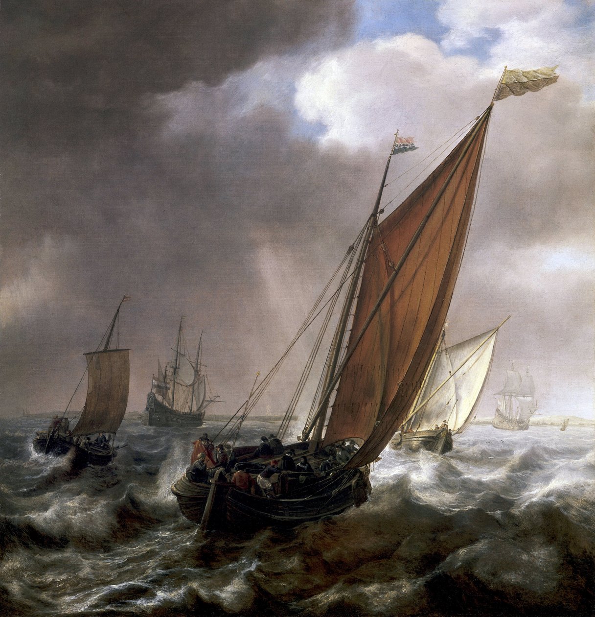 Pequeno navio de transporte neerlandês de Simon Jacobsz. Vlieger