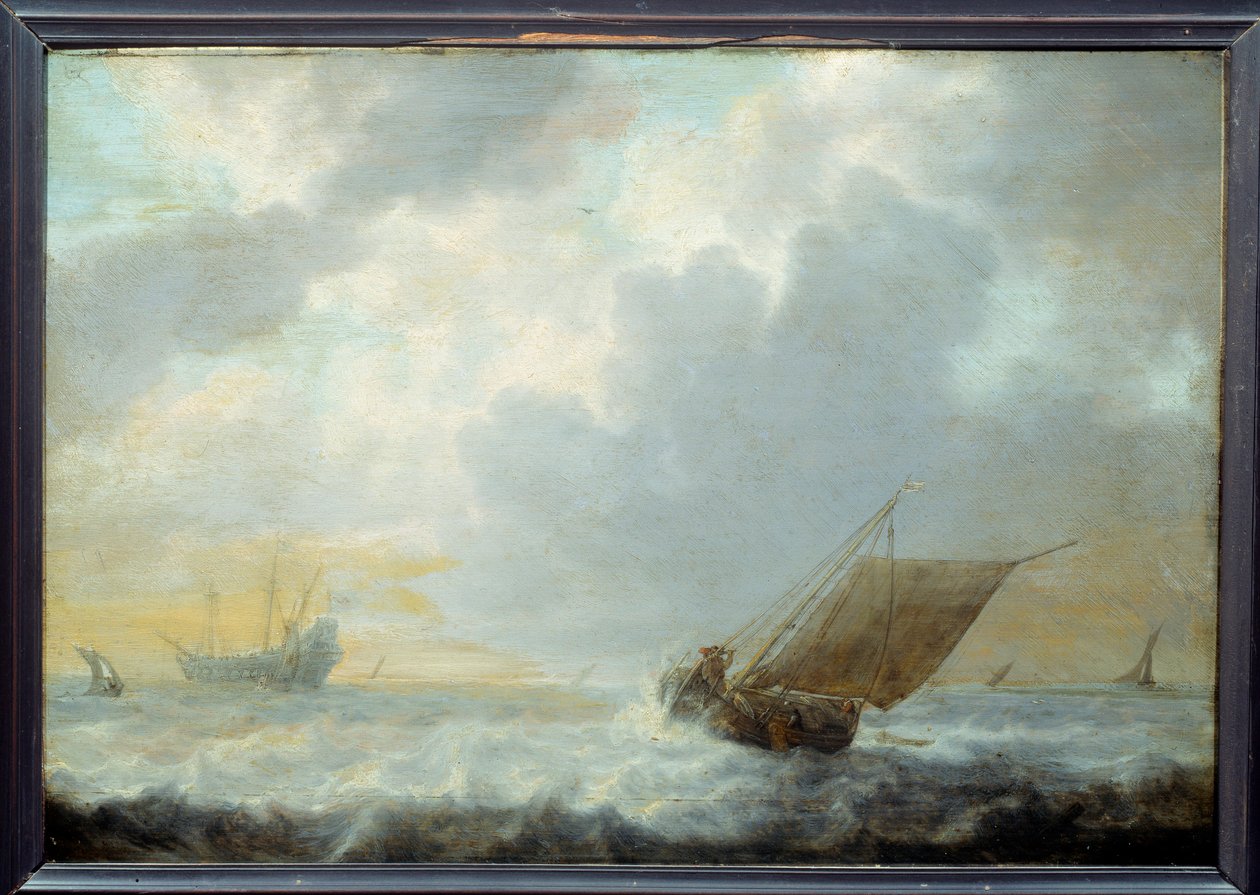 Marinha. Quadro de Simon De Vlieger de Simon Jacobsz. Vlieger