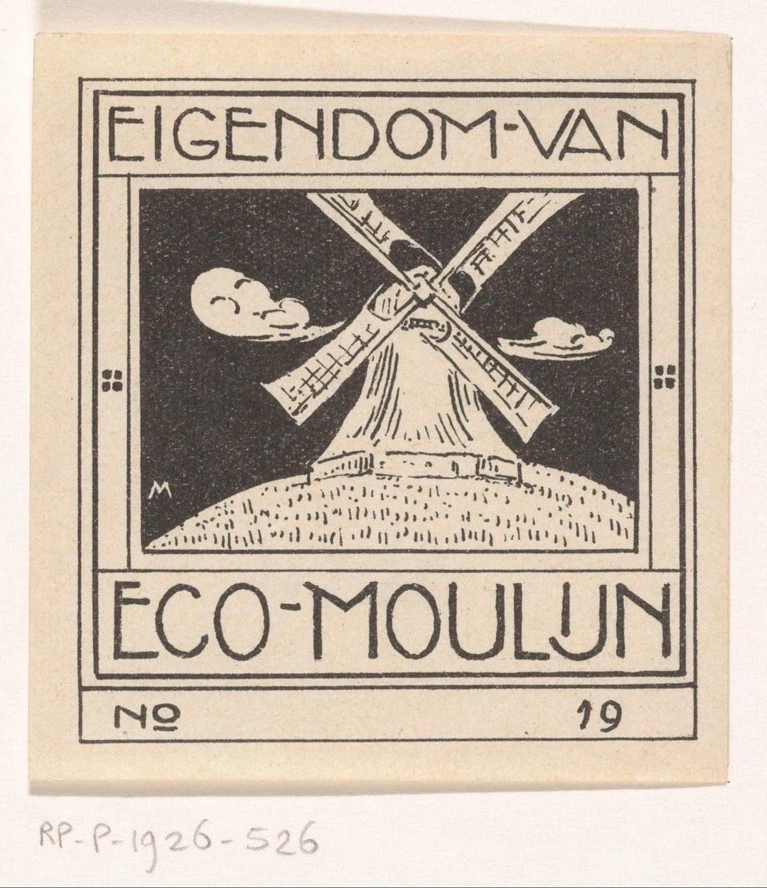 Ex libris de Eco Moulijn de Simon Moulijn
