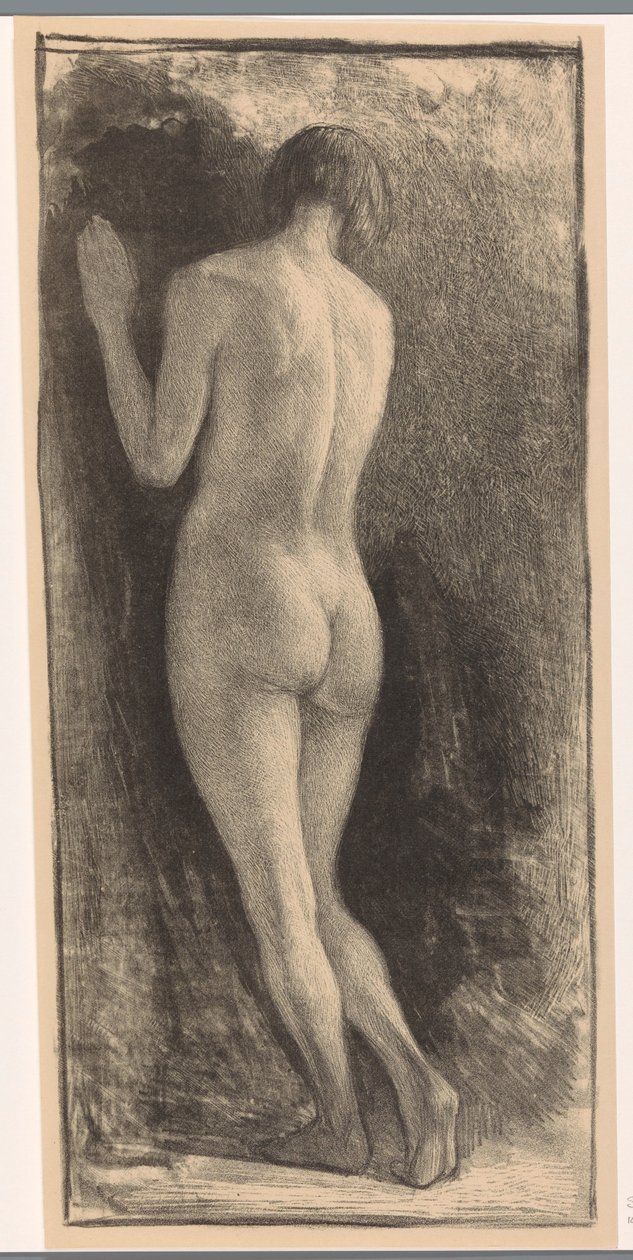 mulher nua em pé de Simon Moulijn