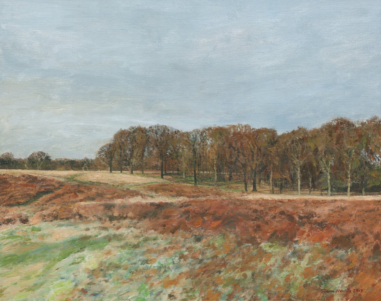 Richmond Park, 2019 (óleo sobre tela) de Simon Neville