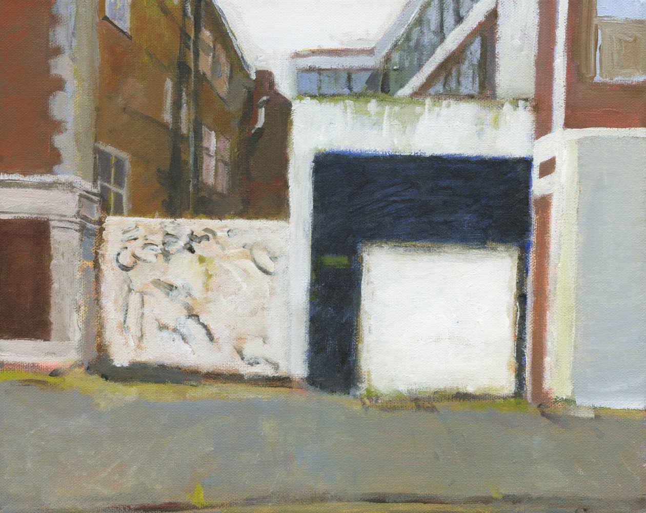 Vista da rua, 2024 (acrílico sobre tela) de Simon Neville