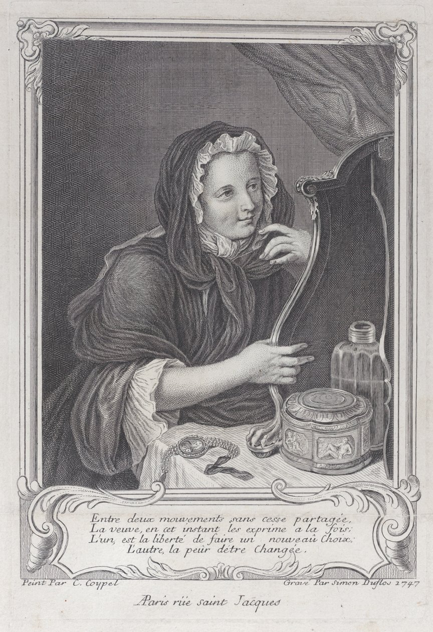 A Viúva Coquete, 1747., 1747. de Simon Nicolas Duflos