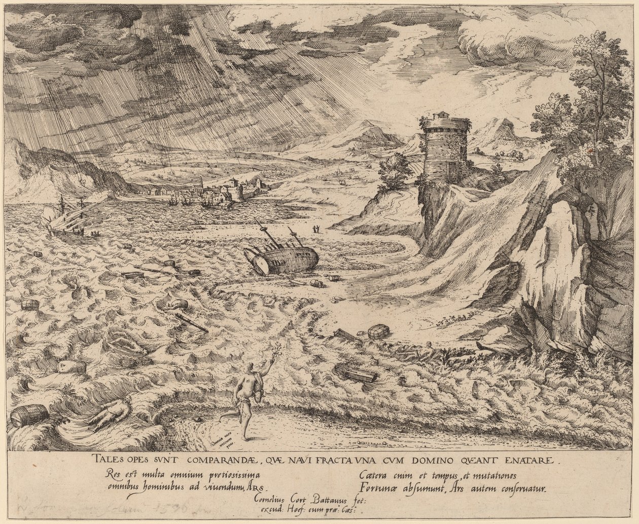 O naufrágio de Simon Novellanus after Cornelis Cort