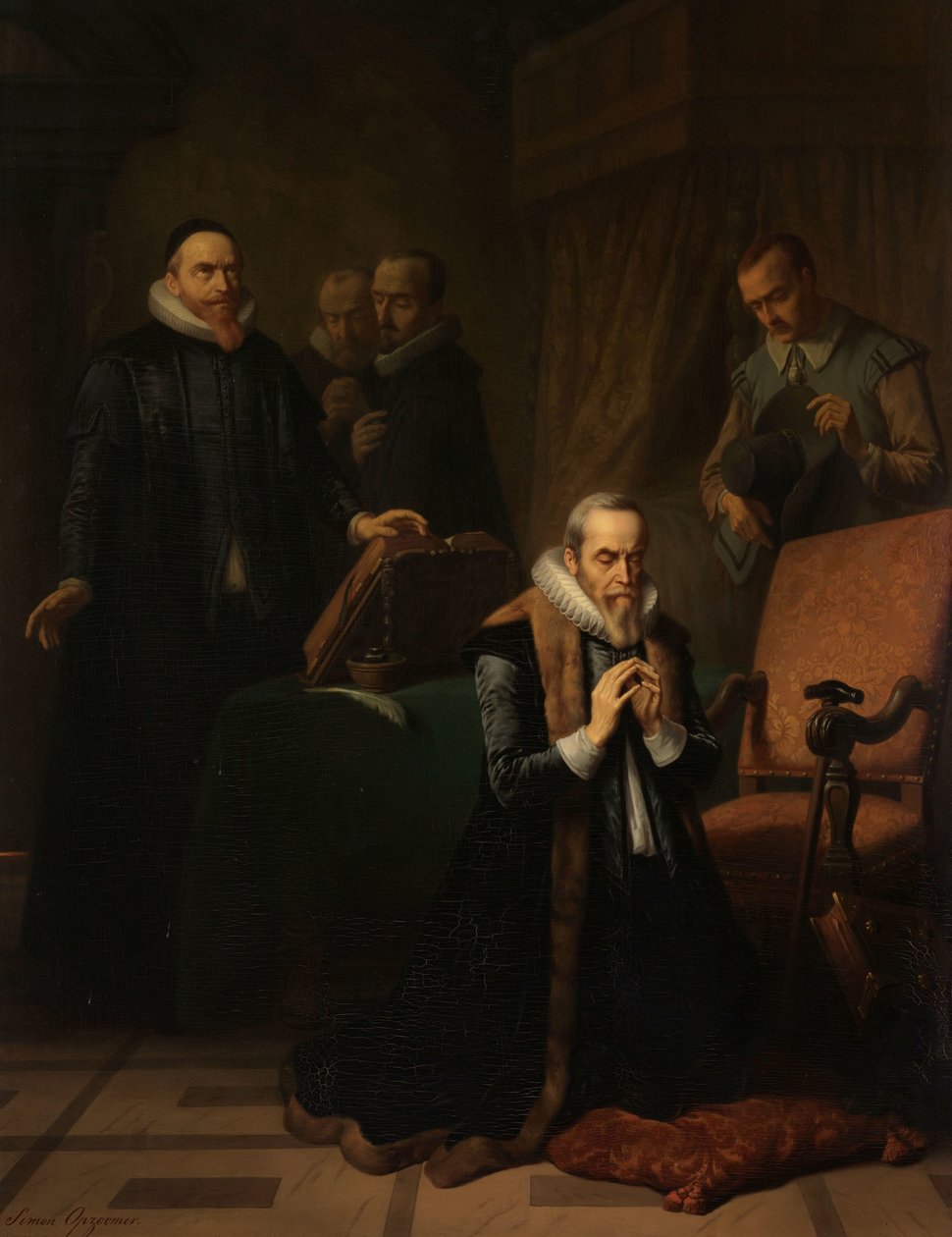 A última oração de Johan van Oldenbarnevelt de Simon Opzoomer