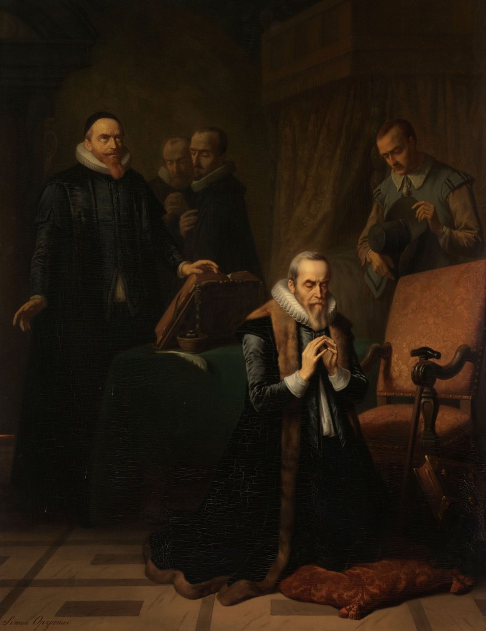 A última oração de Johan van Oldenbarnevelt de Simon Opzoomer