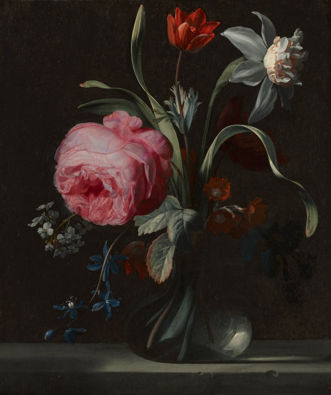 Flores num vaso, c.1669 (óleo sobre madeira) de Simon Peeterz Verelst