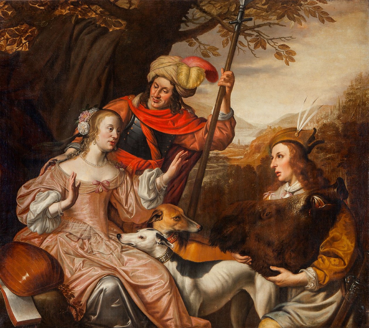 Retrato de grupo (óleo sobre tela) de Simon Peter Tilemann