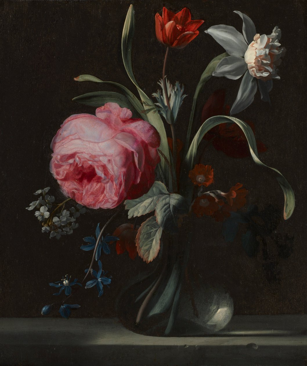 Flores em um vaso, c. 1669. de Simon Verelst