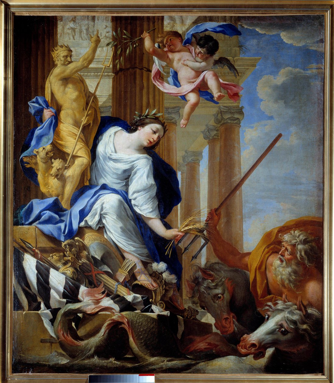 Alegoria dos Benefícios da Pintura de Paz de Simon Vouet (1590-1649) 1645 Cherbourg, Musee Thomas Henry de Simon Vouet