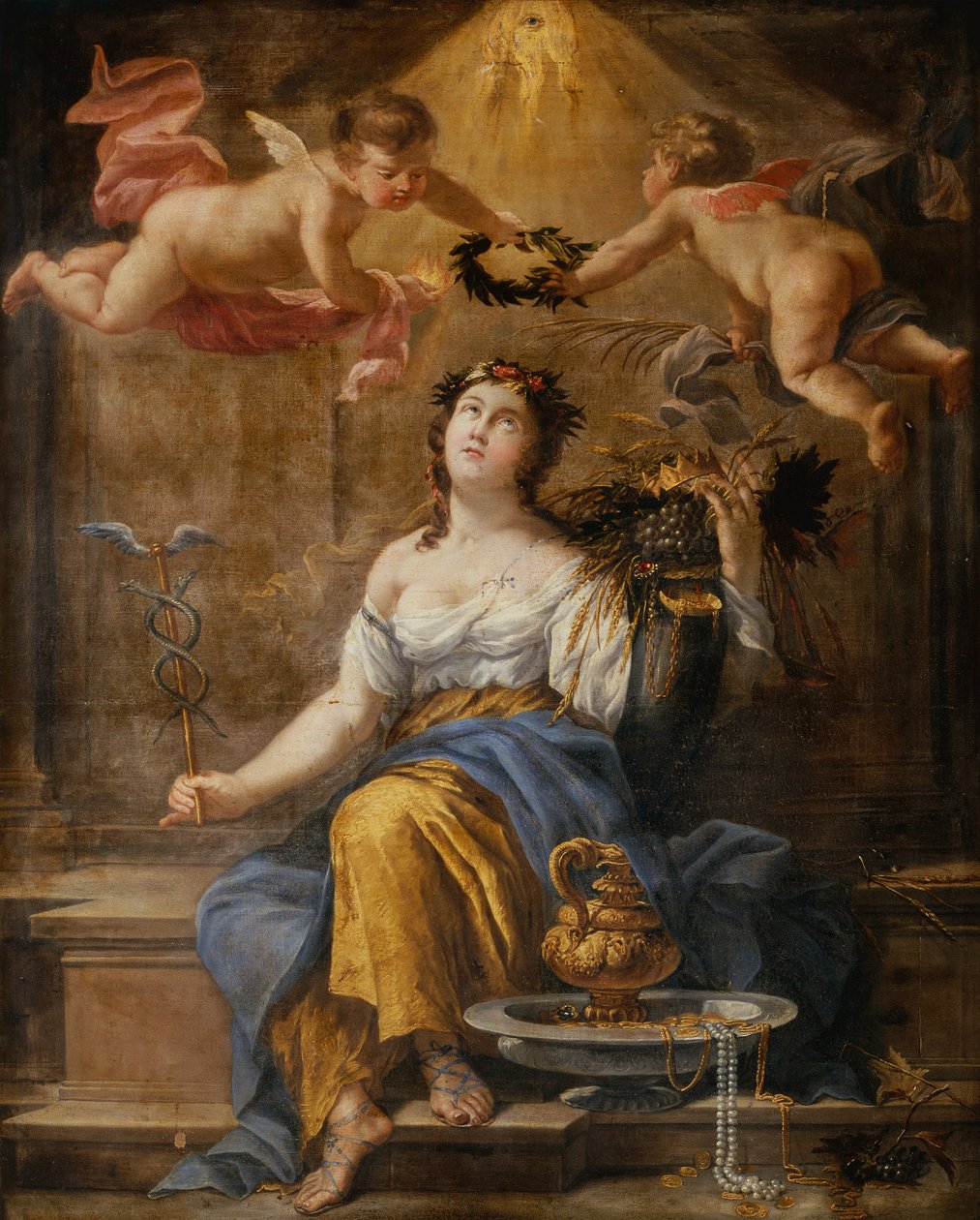Uma Alegoria da Felicidade Pública (óleo sobre tela) de Simon Vouet