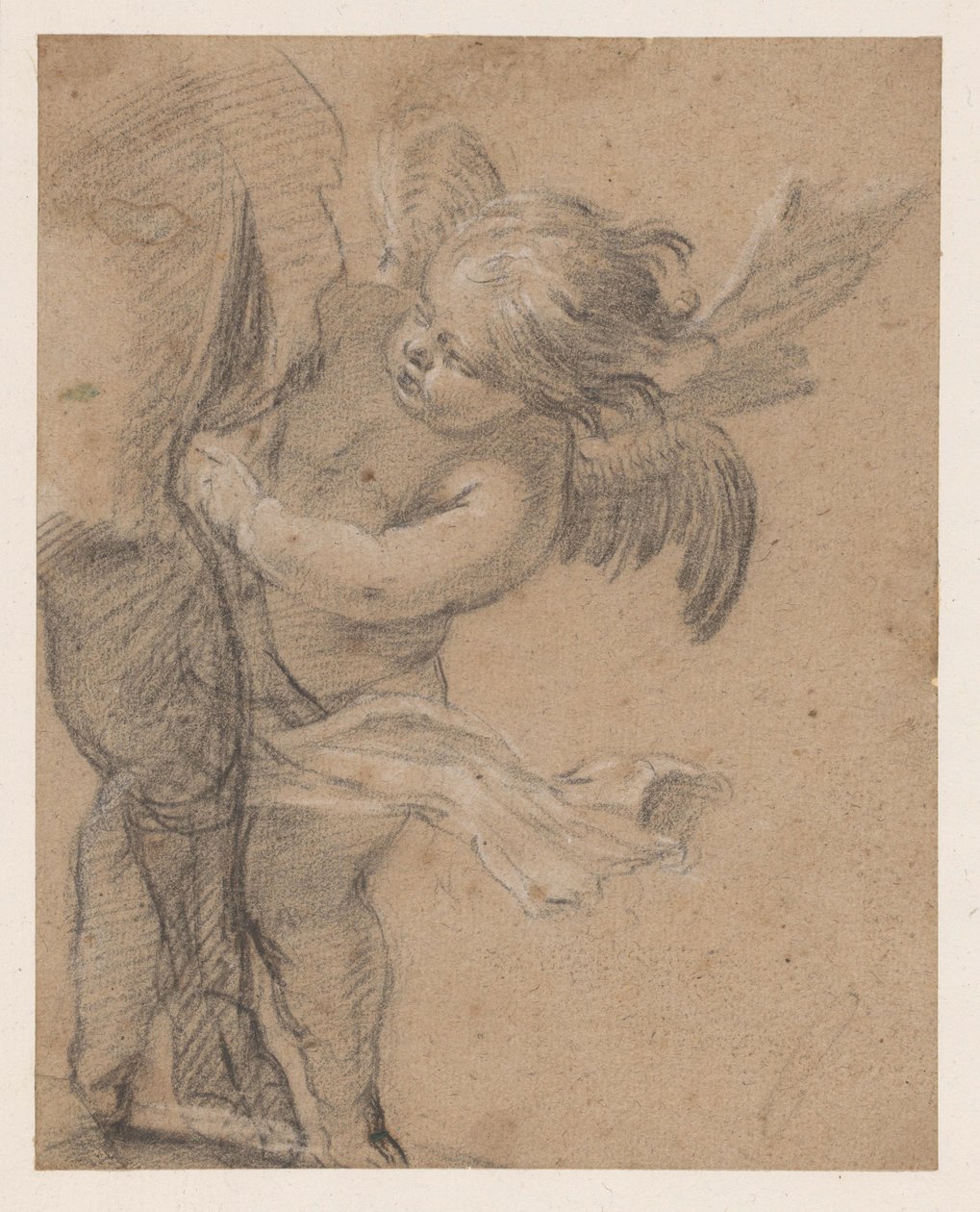 Anjo na perna de São Roco de Simon Vouet