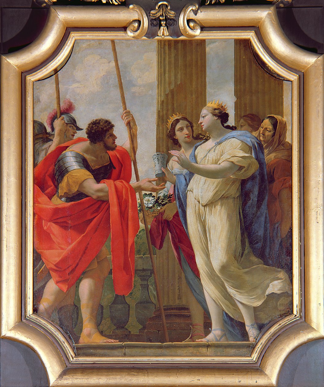 Polydamne dando a Menelau e Helen os medicamentos Enula Campana e Moly de Simon Vouet