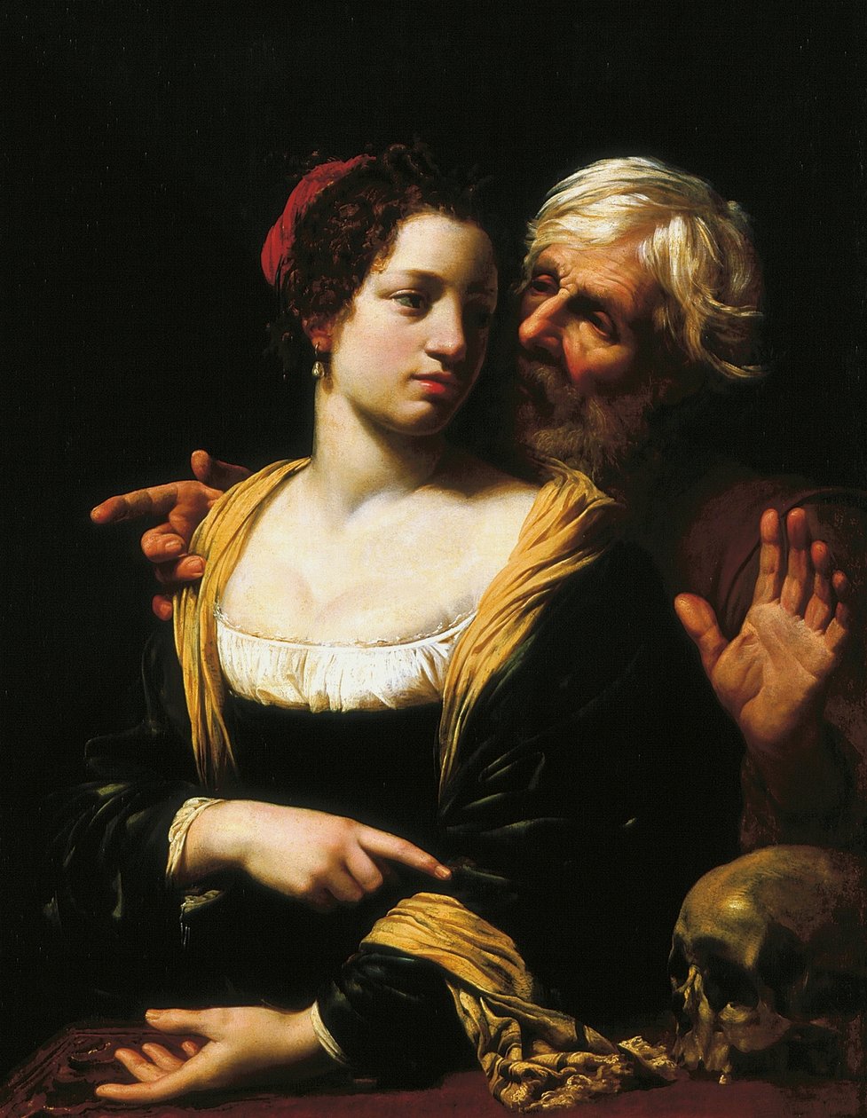 O casal mal combinado (Vanitas). de Simon Vouet