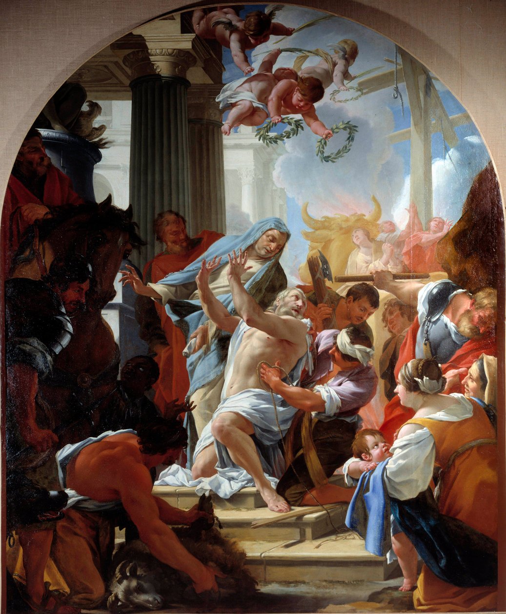 O martírio de Santo Eustáquio e sua família Pintura de Simon Vouet (1590-1649) 1635 Paris, Eglise Saint Eustache de Simon Vouet