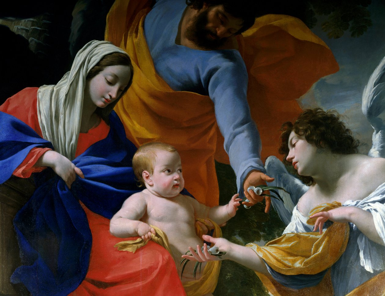 O resto do Pormenor da Sagrada Família. Pintura de Simon Vouet (1590-1649) 1639 Grenoble, Musee des Beaux Arts de Simon Vouet