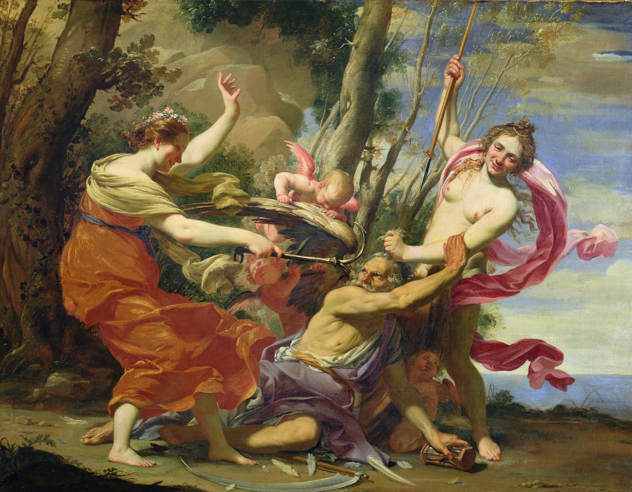 O Tempo Superado pela Juventude e Beleza de Simon Vouet