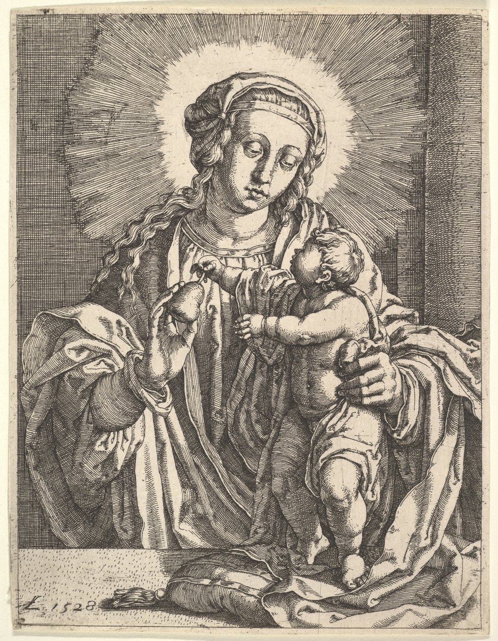Virgem e o Menino. de Simon Wynhoutsz Frisius