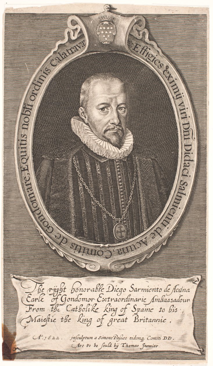 Diego Sarmiento de Acuna, Conde de Godomar. enviado espanhol em Londres de Simon de Pas