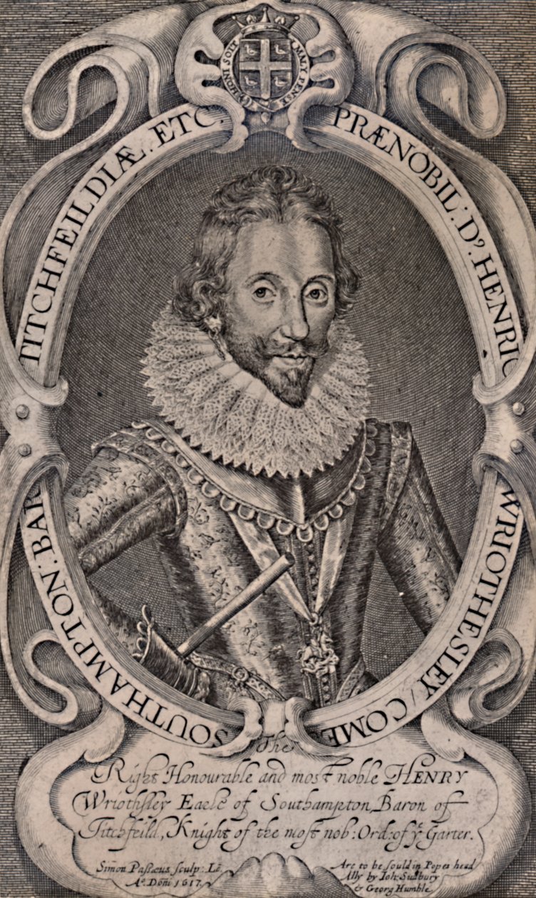 Henry Wriothesley, conde de Southampton, patrono de William Shakespeare, c1617 1894 de Simon de Passe