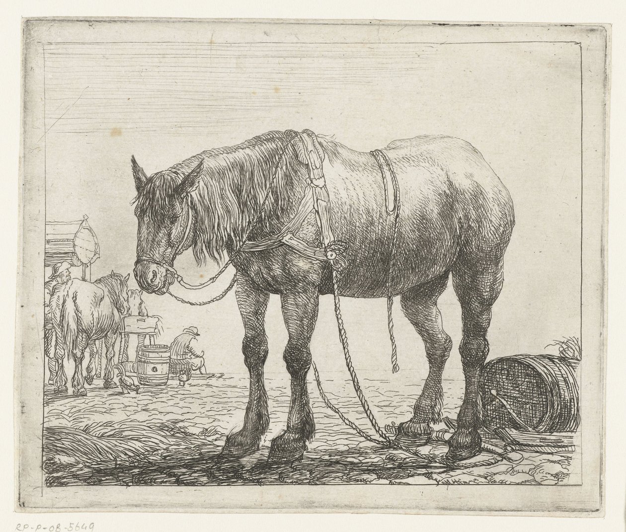 Cavalo de trabalho em repouso
Vários animais (título da série)
Abelhas do papagaio (título da série) de Simon de Vlieger