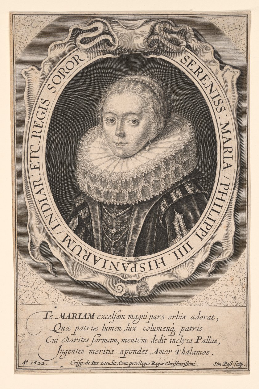 Maria de Áustria, Infanta de Espanha de Simon van de Passe