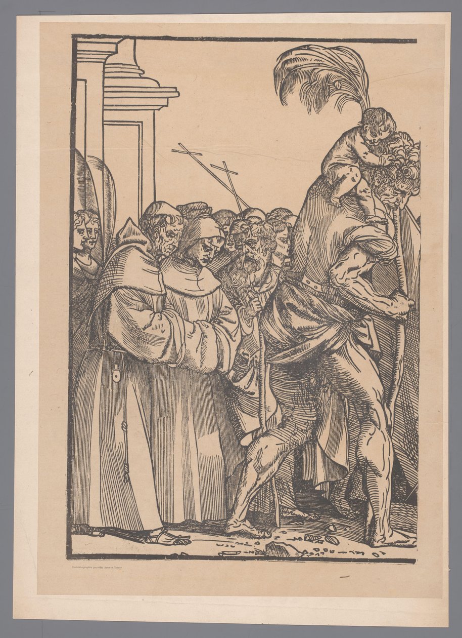 Reprodução da primeira parte da série impressa O Triunfo de Cristo depois de Joos Lambrecht de Simonau and Toovey