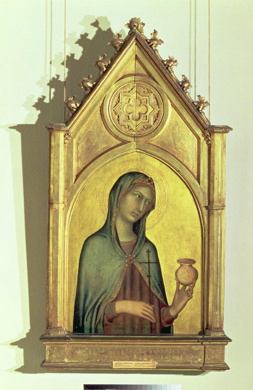 Maria Madalena, c.1320 (têmpera de ovo e ouro no painel) de Simone Martini