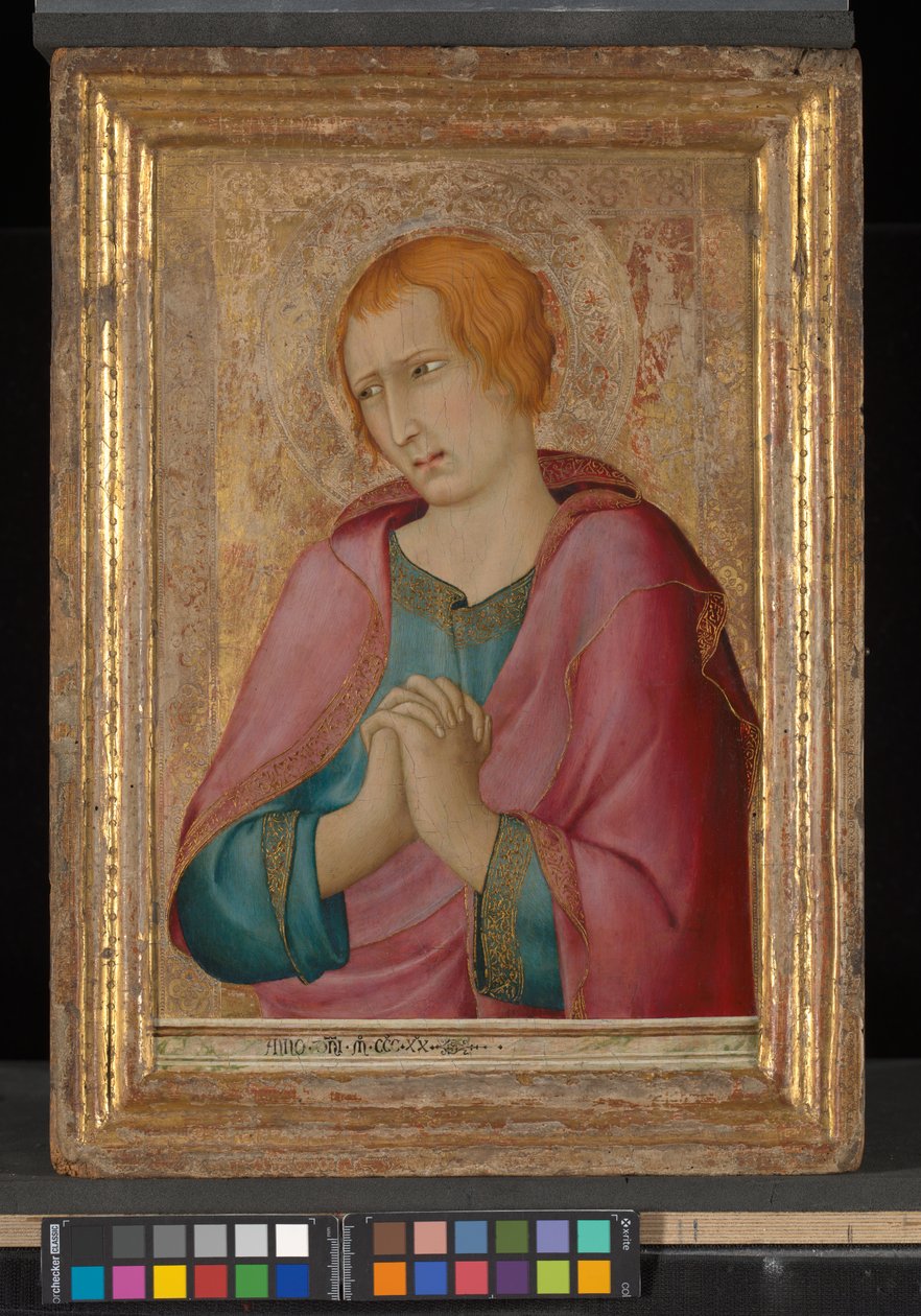 São João Evangelista, 1320 (tempera no painel) de Simone Martini