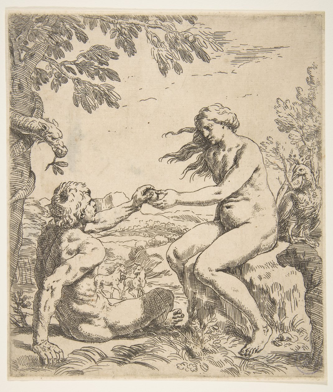 Adão e Eva, ca. 1639 de Simone Cantarini