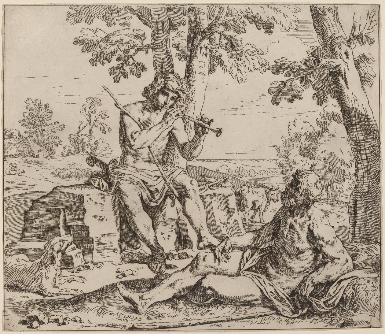 Mercúrio e Argus de Simone Cantarini