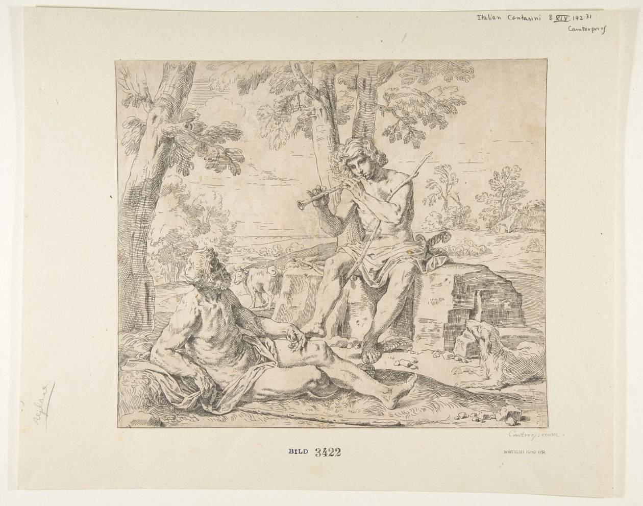 Mercury e Argus, ca. 1630-1648. de Simone Cantarini