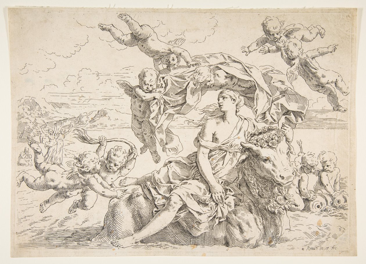 Estupro de Europa, ca. 1636 de Simone Cantarini