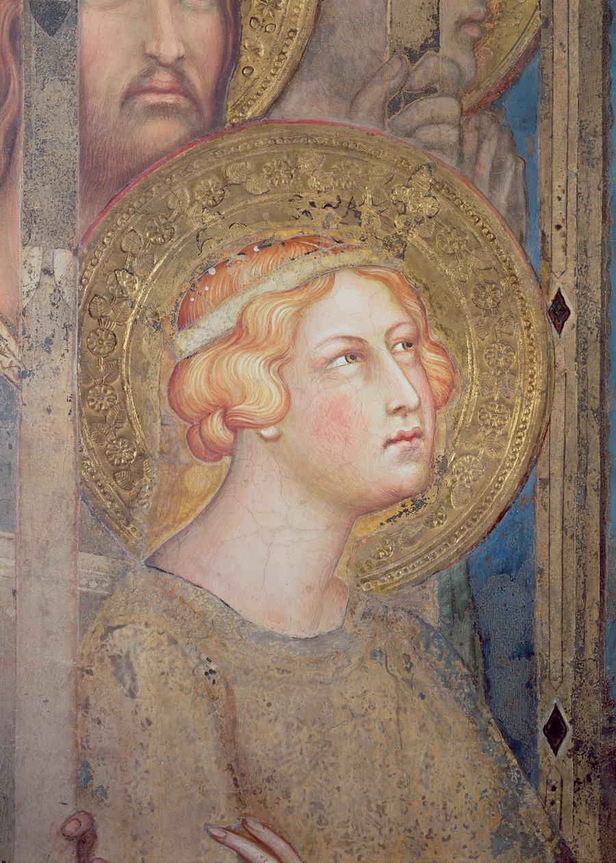 Maesta: Santa Úrsula, 1315 (detalhe de 51591) de Simone Martini