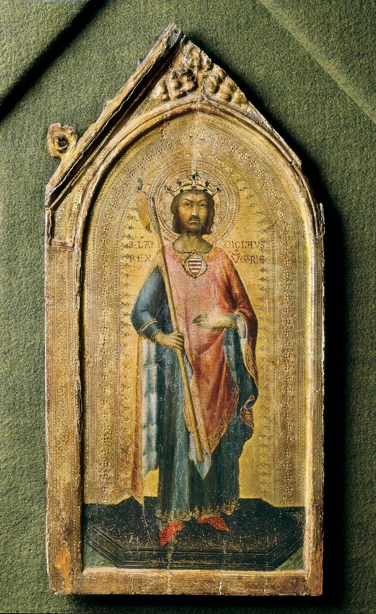 Retrato de São Ladislau, de Simone Martini, tempero sobre madeira c.1326 de Simone Martini