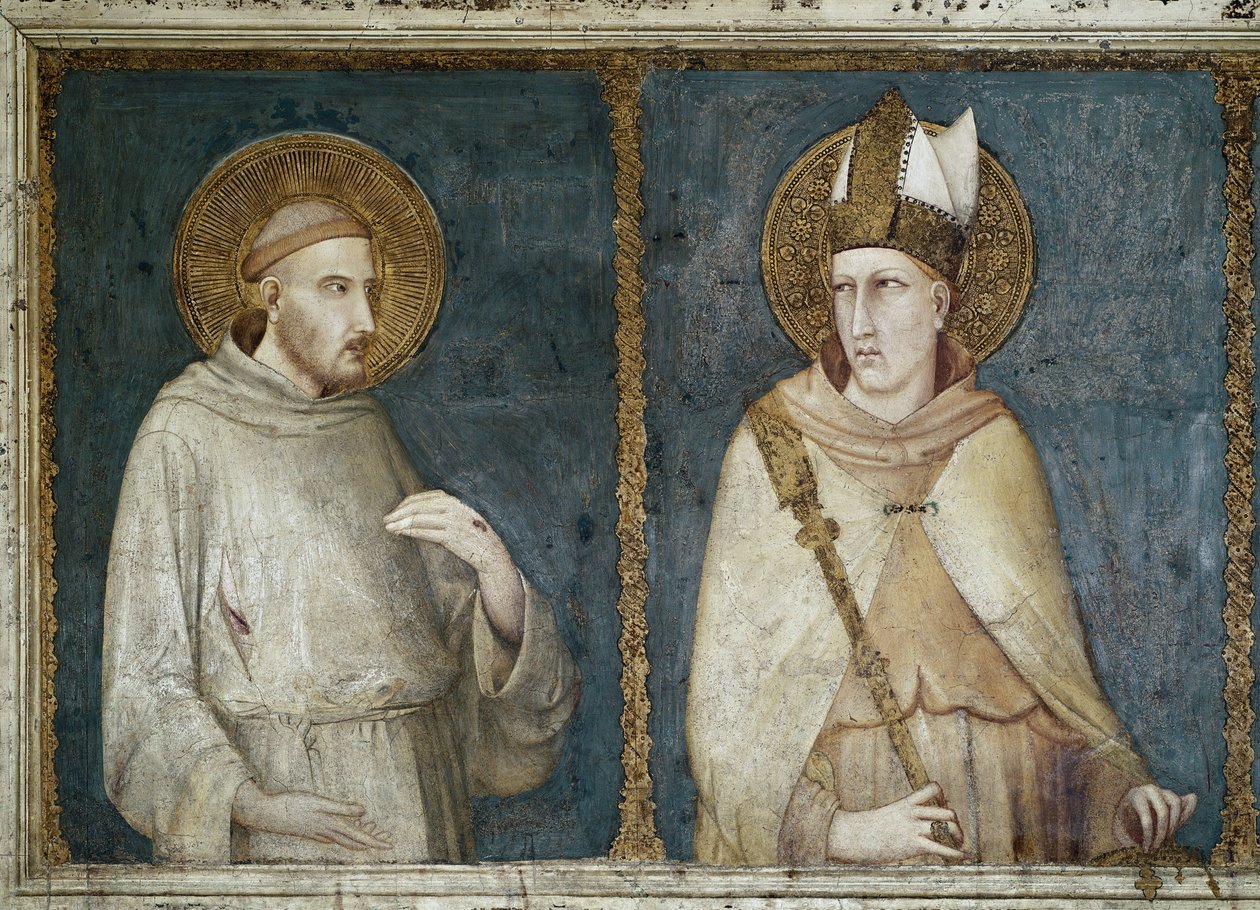 São Francisco de Assis e São Luís de Toulouse (Luís de Anjou de Simone Martini