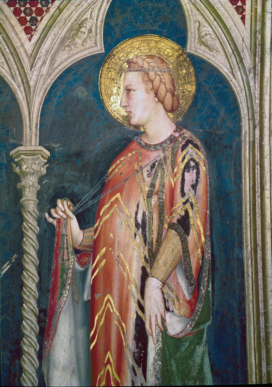Santa Isabel da Hungria (detalhe, fresco de Simone Martini