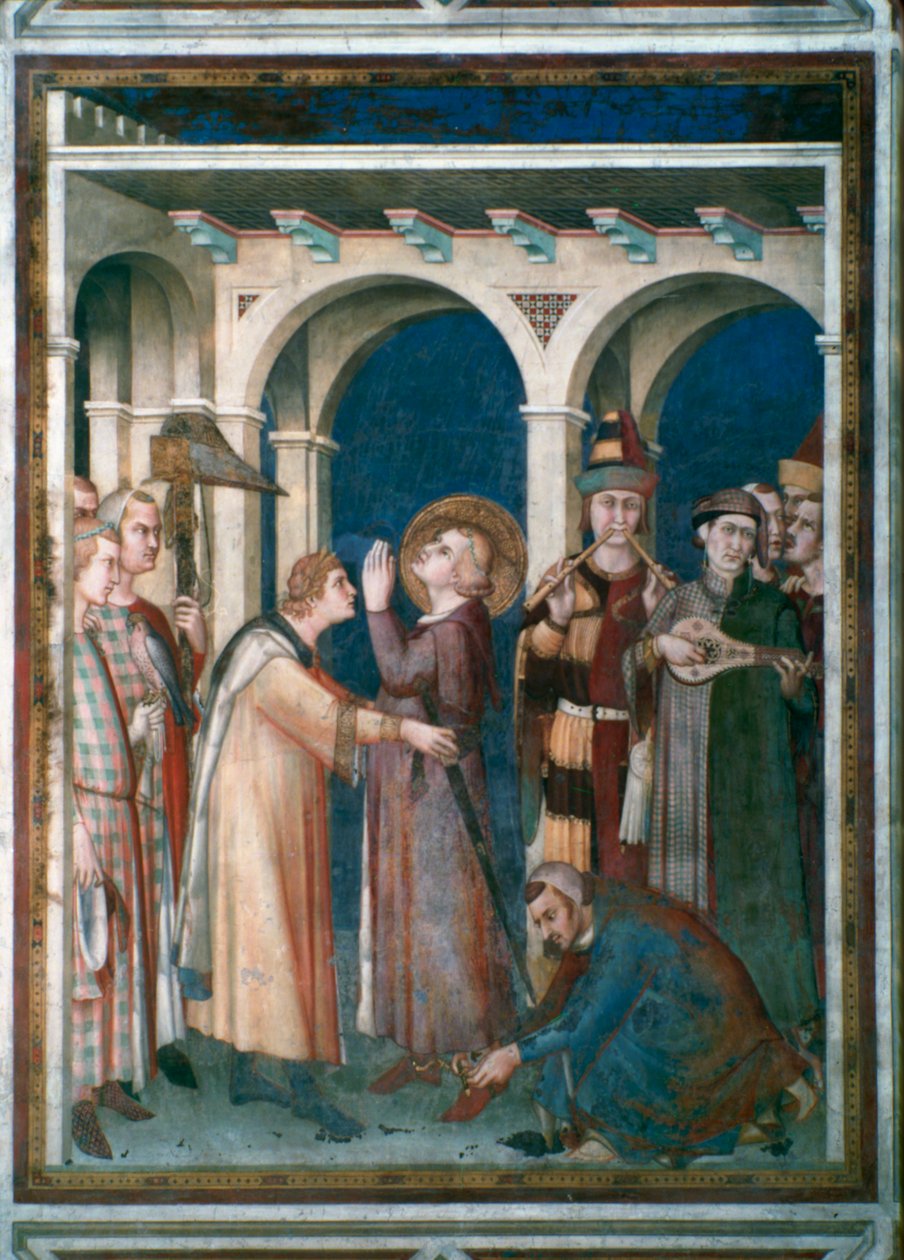 São Martinho é Cavaleiro, 1312-1317. de Simone Martini