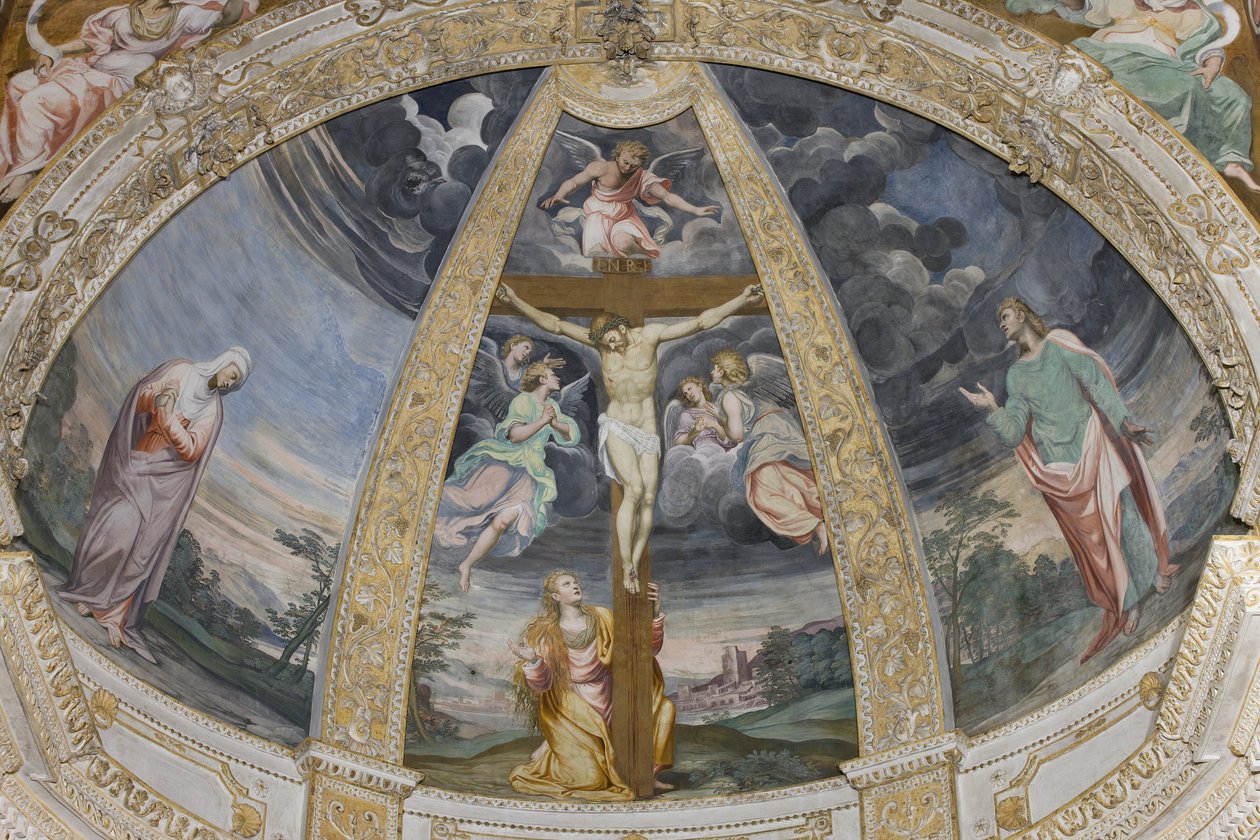 Crucificação, 1578-82 de Simone Veneziano Peterzano