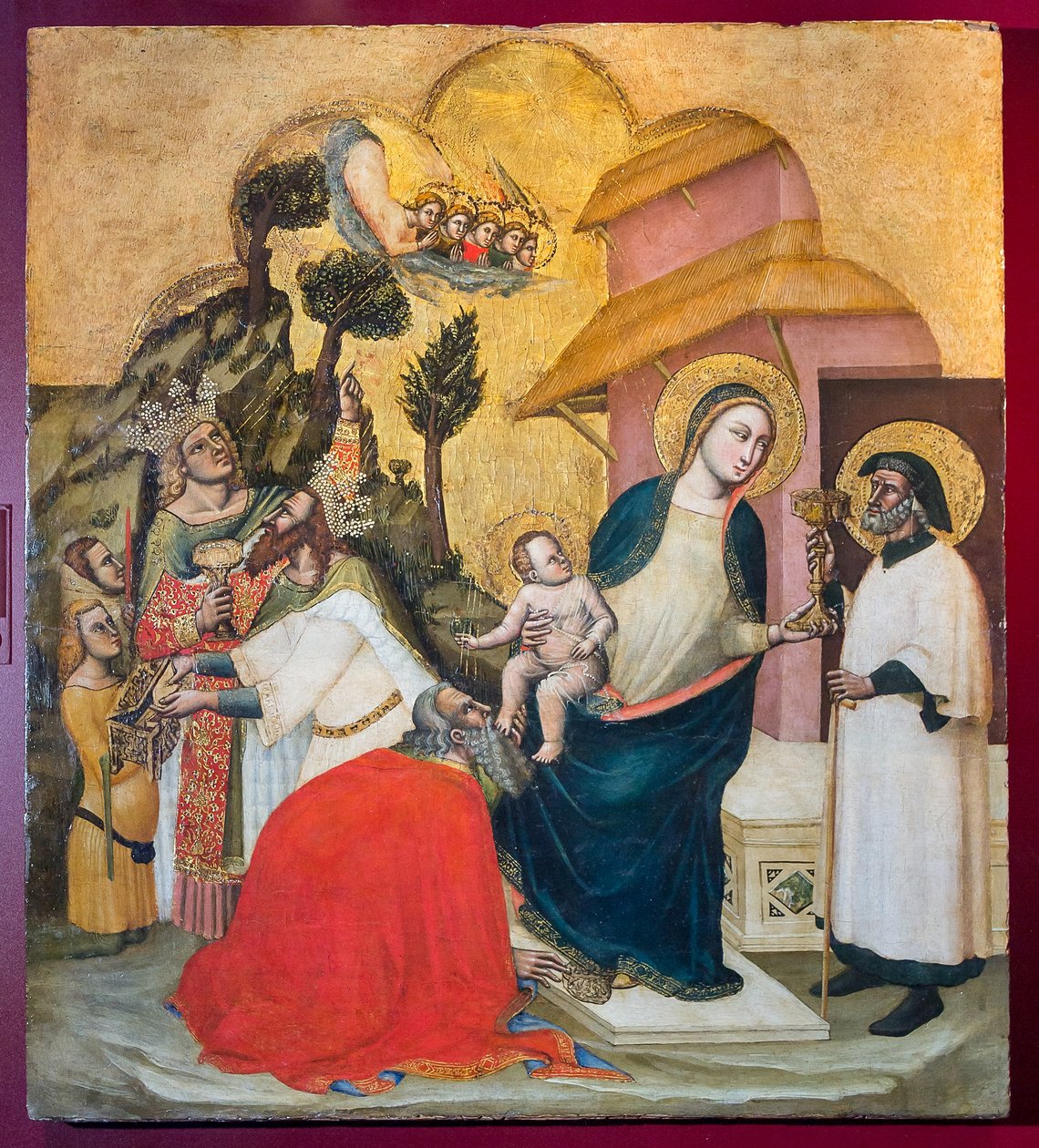 Adoração dos Três Reis Magos, c.1350 de Simone dei Crocifissi