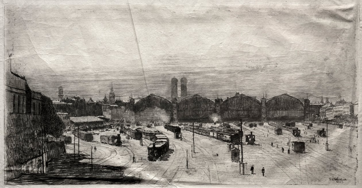 Estação de trem, 1883. de Sion Longley Wenban