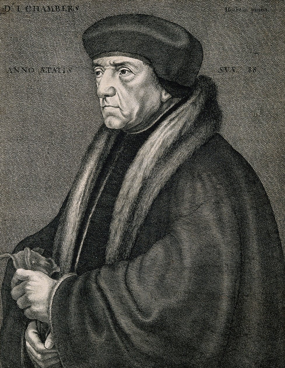 Sir John Chambers (Chambre). Gravura por W. Hollar de Sir John chambers