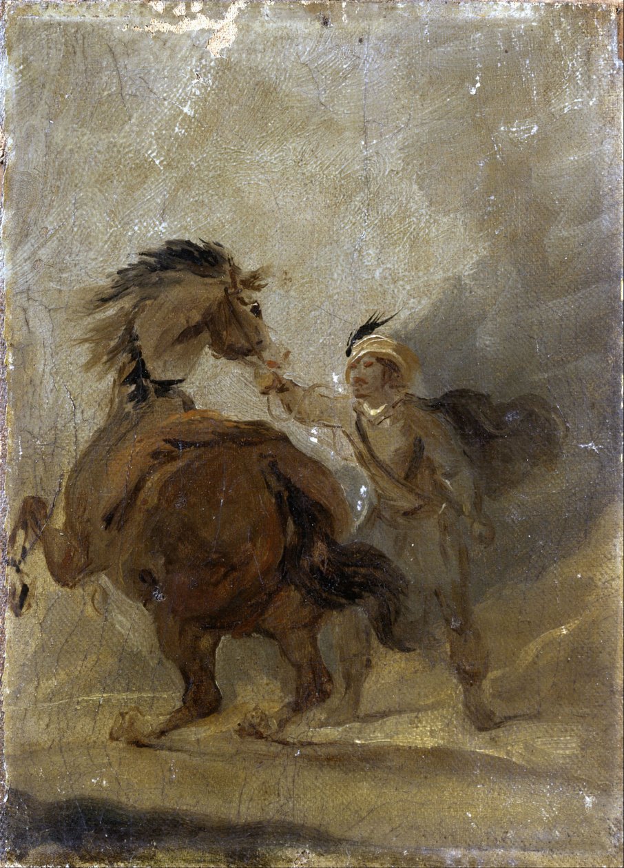 Um, homem, segurando, um, cavalo de Sir Peter Francis Bourgeois