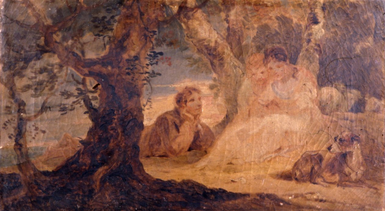 Figuras em uma paisagem de Sir Peter Francis Bourgeois