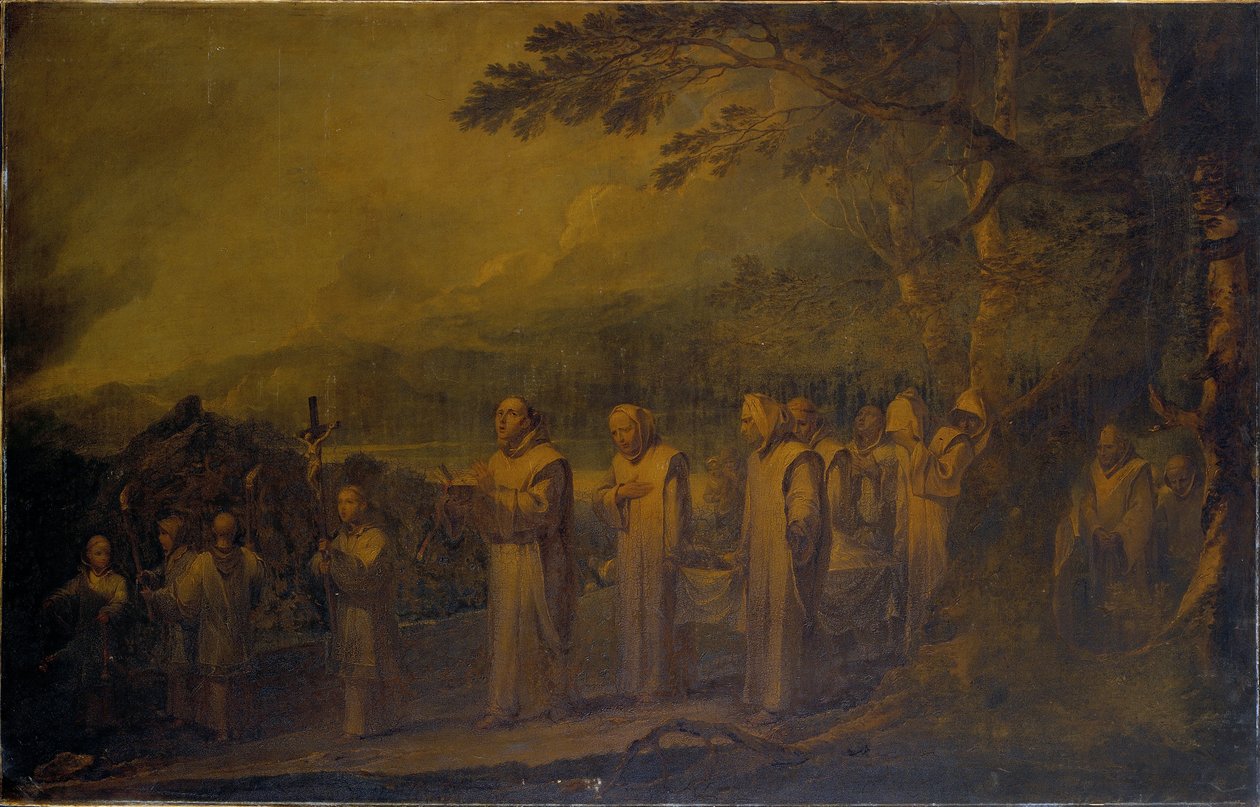 Procissão fúnebre de um frade branco de Sir Peter Francis Bourgeois